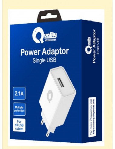 POWER ADAPTOR SINGLE USB PVC 6.90€