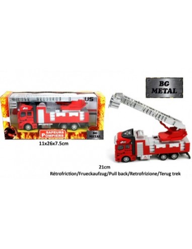 bg camion pompier  metal 21 cm